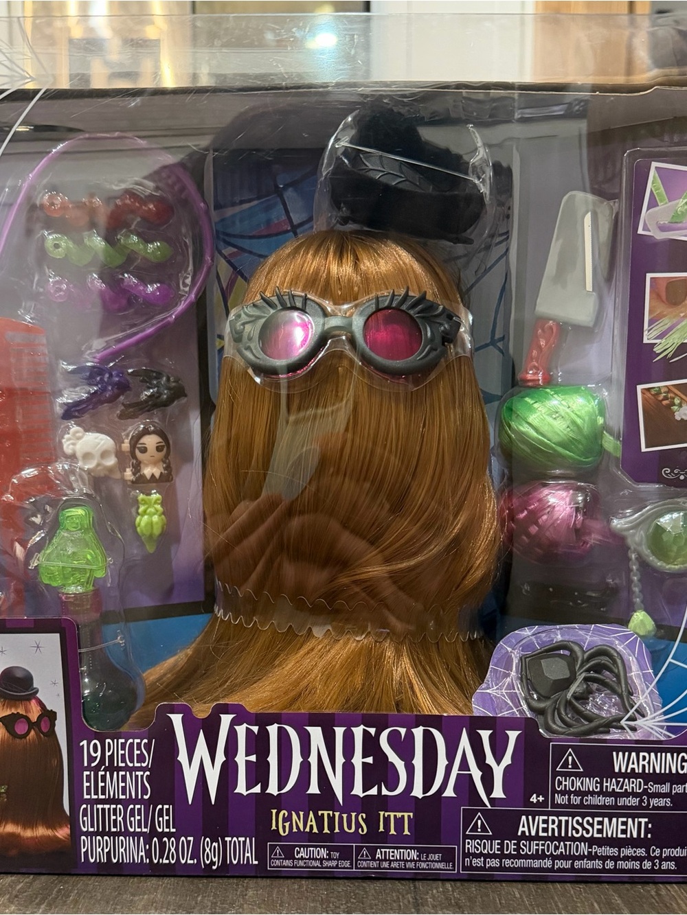 Wednesday Ignatius Itt Hair Styling Set - Brown with Pink Goggles